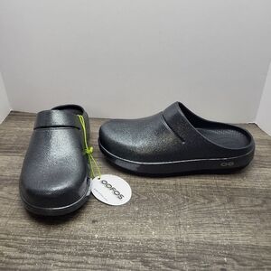 Oofos OOcloog Luxe Clog Black Sparkle Women’s Size 6 New